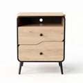 Stolik nocny z drewna i metalu do sypialni - 45 x 40 x 60cm